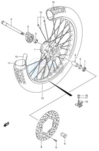 DR-Z250 (E3-E28) drawing FRONT WHEEL (MODEL K5)