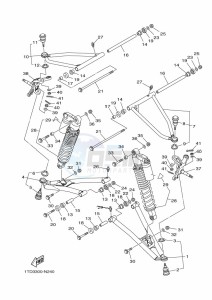 YFZ450R (BKD3) drawing FRONT SUSPENSION & WHEEL