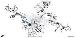 CBR500RE CBR500R UK - (E) drawing WINKER