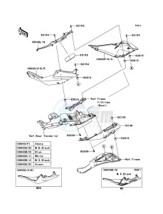 NINJA ZX-6R ZX600R9F FR GB XX (EU ME A(FRICA) drawing Side Covers