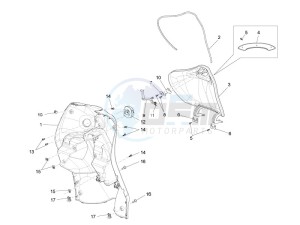 Liberty 150 4t 3v ie lem ( Vietnam ) drawing Front glove-box - Knee-guard panel