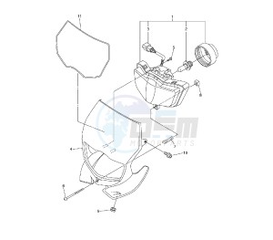 WR F 450 drawing HEADLIGHT