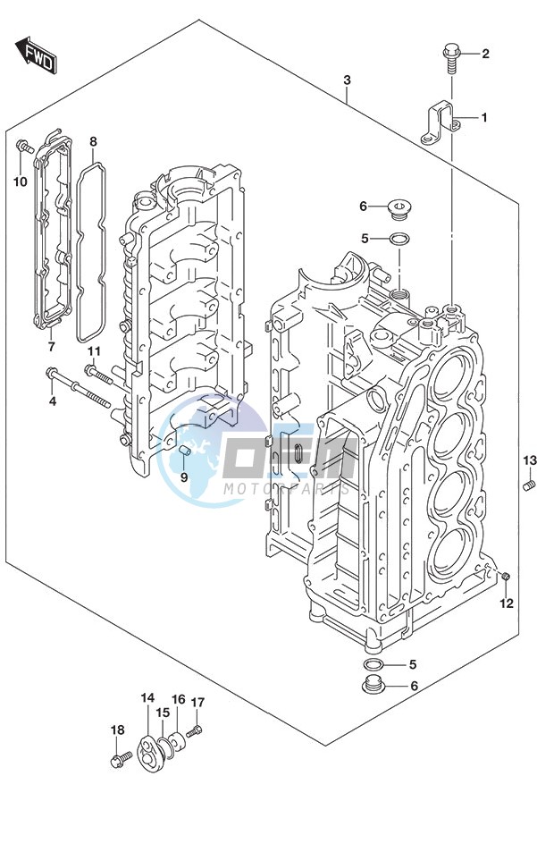 Cylinder Block S/N 11503F-510121 to 11503F-51XXXX S/N 11503Z-510004 to 11503Z-51XXXX S/N 11504F-510001 to 11504F-51XXXX