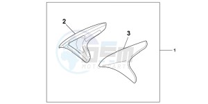 VFR800XB Crossrunner E drawing SIDE DEFLECTOR KIT