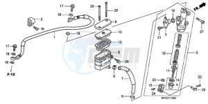 CBR125RWA Australia - (U / BLA) drawing RR. BRAKE MASTER CYLINDER