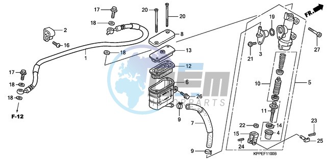 RR. BRAKE MASTER CYLINDER