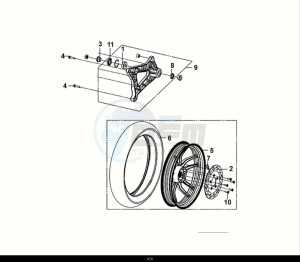 SYMPHONY CARGO 125 (AY12WA-EU) (E5) (M1) drawing REAR WHEEL