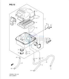 SV650/S drawing AIR CLEANER