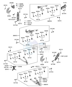 BRUTE FORCE 300 KVF300CJF EU drawing Suspension