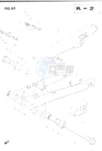 GSX500E (E39) drawing REAR SWINGING ARM