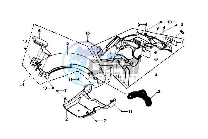 REAR FENDER - INNER SHIELD - UNDERTAIL