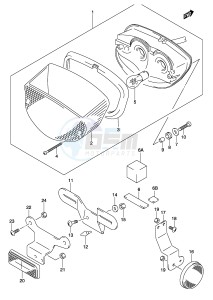 GS500 (P19) drawing REAR COMBINATION LAMP (MODEL K3)