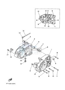 DT125 (3TTN) drawing CARTER CRANKCASE