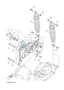 YPR400RA XMAX 400 ABS EVOLIS 400 ABS (1SD9) drawing REAR ARM & SUSPENSION