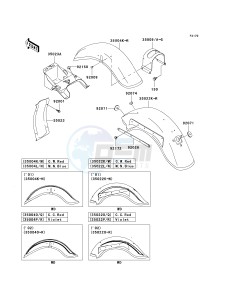 VN 800B [VULCAN 800 CLASSIC] (B6-B9) [VULCAN 800 CLASSIC] drawing FENDERS -- VN800-B6_B7- -