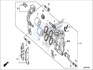 CRF250RH Europe Direct - (ED) drawing FRONT BRAKE CALIPER