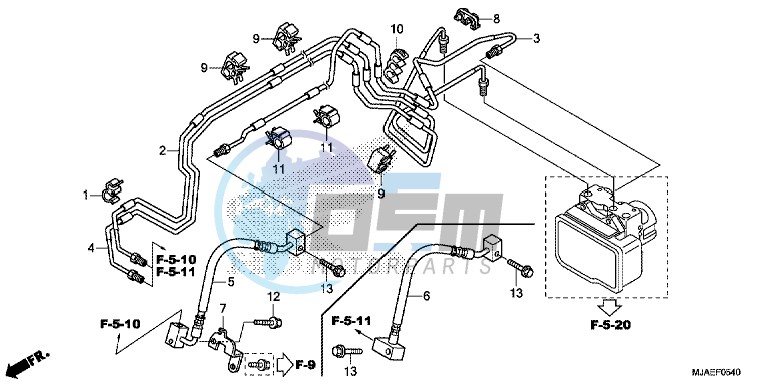 FRONT BRAKE PIPE