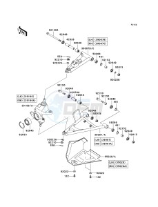 KVF 750 E [BRUTE FORCE 750 4X4I NRA OUTDOORS] (E8F-E9FA) E8FA drawing FRONT SUSPENSION