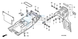 CBF1000S9 Europe Direct - (ED) drawing REAR FENDER