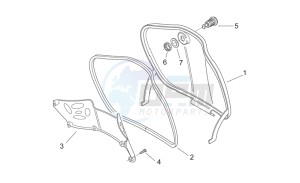 Scarabeo 50 2t (eng. Minarelli) drawing Central body I - Glove comp.door