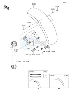 VULCAN S ABS EN650EHF XX (EU ME A(FRICA) drawing Front Fender(s)