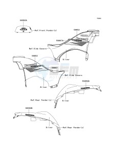 KVF 650 H [BRUTE FORCE 650 4X4I] (H7F-H8F) H7F drawing DECALS-- SILVER- --- H7F- -