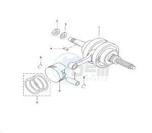 YP R X-MAX 250 drawing CRANKSHAFT AND PISTON