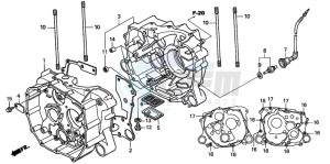 TRX250TE FOURTRAX ES drawing CRANKCASE