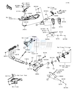 NINJA ZX-6R ZX636EGF FR GB XX (EU ME A(FRICA) drawing Muffler(s)