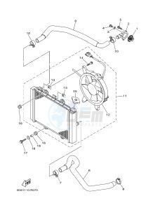 YFM700FWAD YFM70GPSH GRIZZLY 700 EPS SPECIAL EDITION (2UDM) drawing RADIATOR & HOSE