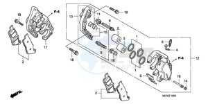 CBF600N9 Europe Direct - (ED) drawing FRONT BRAKE CALIPER (CBF600S/N)