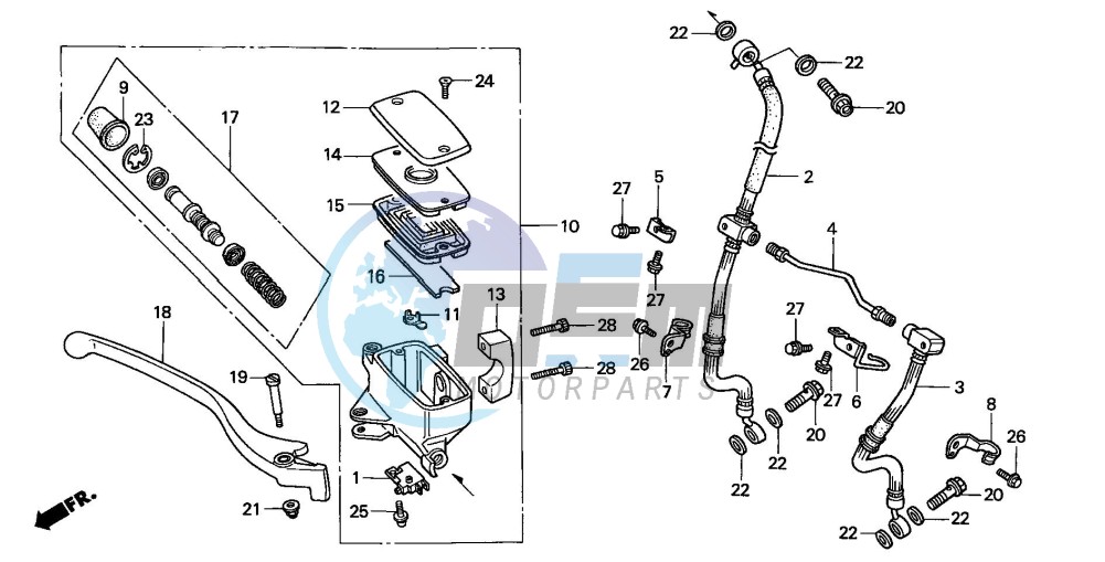 FR. BRAKE MASTER CYLINDER