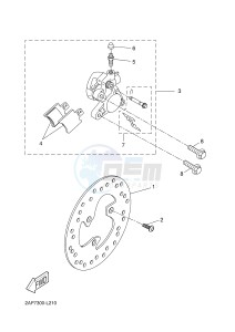 YN50 NEO'S (2APD 2APD 2APD) drawing FRONT BRAKE CALIPER