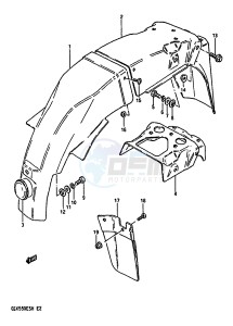 GSX550E (F-G-H) drawing REAR FENDER