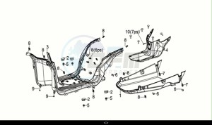 SYMPHONY 50 (XF05W1-IT) (E5) (M1) drawing FLOOR PANEL - CENTER COVER