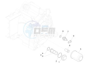 Liberty 125 4T Delivery E3 NEXIVE drawing Flywheel magneto cover - Oil filter