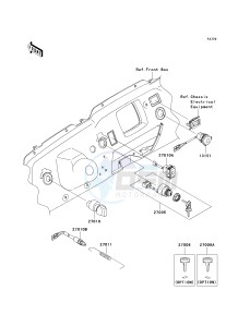 KRF 750 D [TERYX 750 4X4] (D8F) D8F drawing IGNITION SWITCH