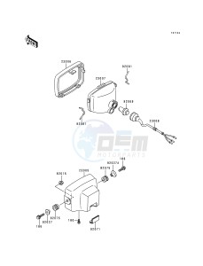 KLF 300 B [BAYOU 300] (B5-B9) [BAYOU 300] drawing HEADLIGHT-- S- --- KLF300-B8_B9- -