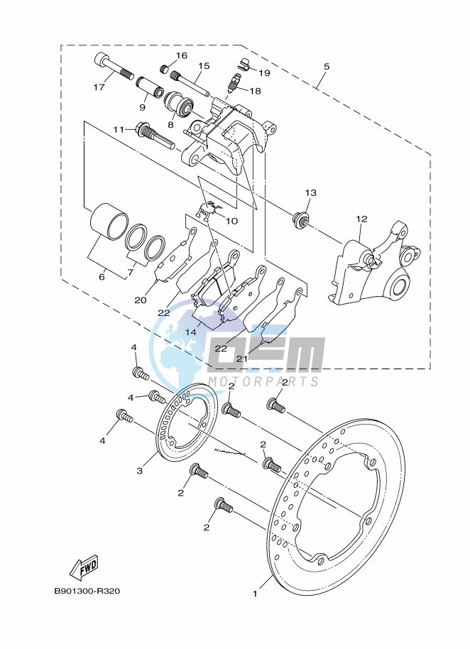 REAR BRAKE CALIPER