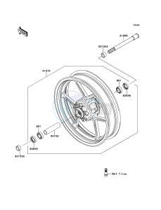 ER-6n ABS ER650DBF XX (EU ME A(FRICA) drawing Front Hub