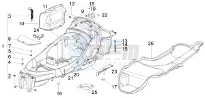 MP3 400 rl Touring drawing Helmet box - Undersaddle