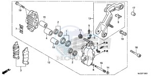 GL1800BD F6B Bagger - GL1800BD UK - (E) drawing L. FRONT BRAKE CALIPER