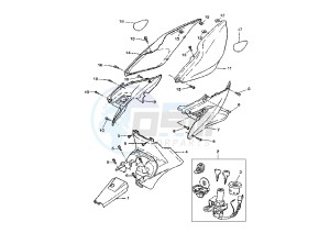 YQ AEROX 50 drawing REAR BODY MY01 MAX BIAGGI