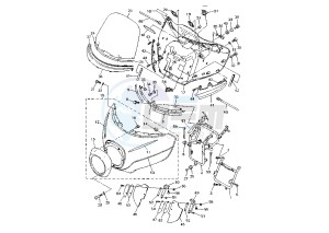 XVZ TF ROYAL STAR VENTURE 1300 drawing COWLING