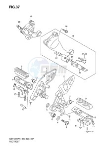 GSX1300R (E3-E28) Hayabusa drawing FOOTREST