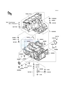 ZZR1400_ABS ZX1400FDFA FR GB XX (EU ME A(FRICA) drawing Crankcase