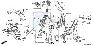 GL1800D GoldWing - GL1800-D UK - (E) drawing HANDLE PIPE/ TOP BRIDGE