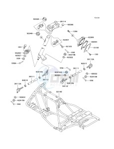 KLF 250 A [BAYOU 250] (A6F-A9F) A8F drawing FRAME