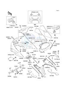 ZX 1100 D [NINJA ZX-11] (D4-D6) [NINJA ZX-11] drawing COWLING