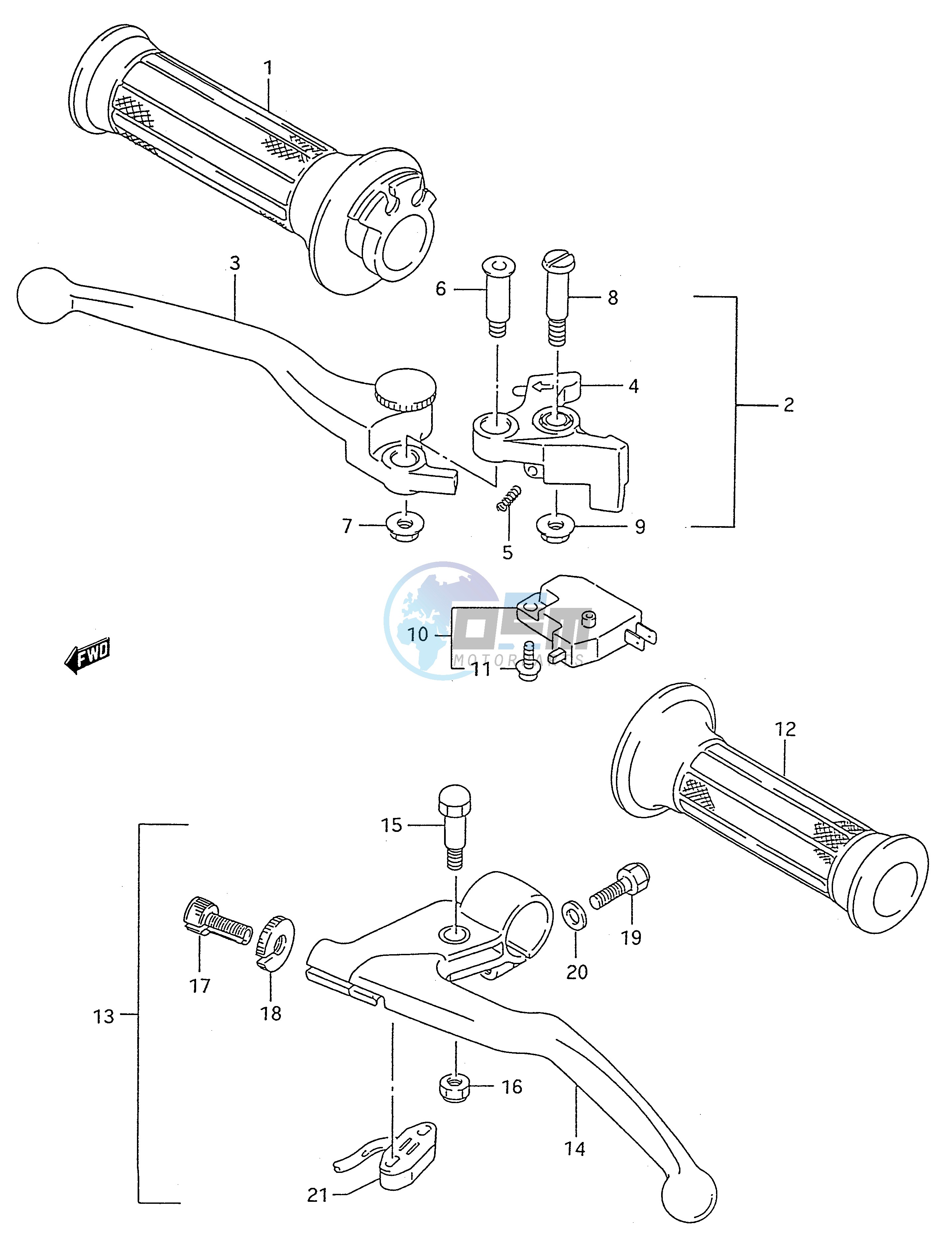 HANDLE LEVER (MODEL K L M N P R S T)